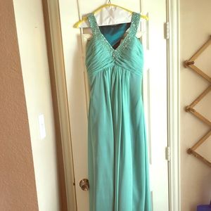 Seafoam/turquoise prom dress